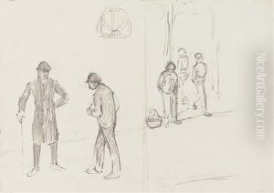A Study For A London Horse Market by Robert Polhill Bevan