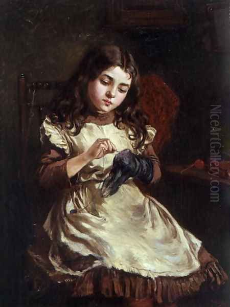 Darning the Sock, 1882 - view 1