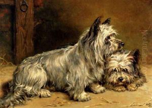 Two Terriers by Ralph Hedley