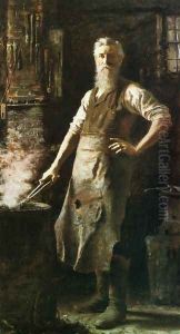 The Village Blacksmith by Thomas Hovenden