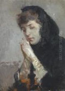 Signora In Preghiera by Mose Bianchi