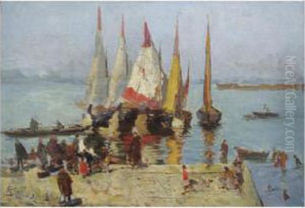 Sailing Boats On The Lagoon, Venice - view 1