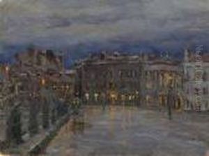 Ansicht Einer Italienischen Stadt. by Mose Bianchi