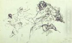 Etude Feminine Pour Un Plafond by Mose Bianchi