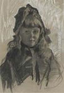 Portrait Of A Girl Wearing A Bonnet And A Cape