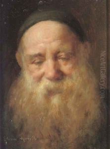 Portrait of an old man by Edwin Harris