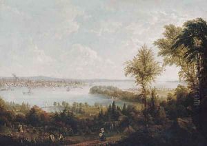 View of the Bay and City of New York from Weehawken by Robert Havell, Jr.