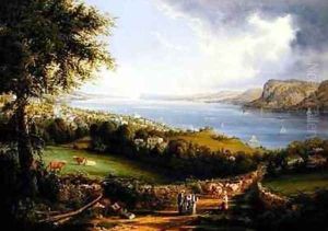 View of the Hudson River from near Sing Sing New York by Robert Havell, Jr.