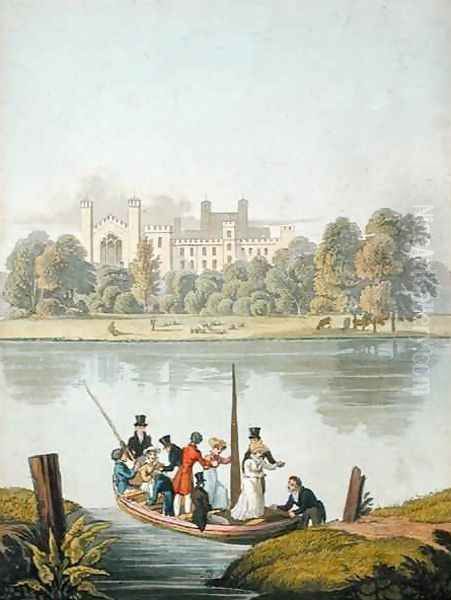 Eton College and Ferry over the Thames - view 1
