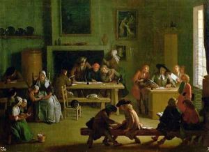 Interior of a Schoolroom by Michel-Ange Houasse