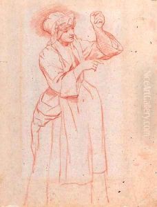 Study of a woman wearing a bonnet Study of a woman wearing a bonnet