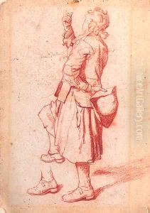 A man with one knee raised, holding his hat behind his back