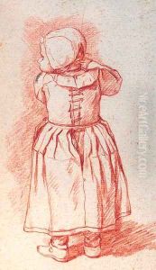 A study of a small girl seen from behind A study of a small girl seen from behind