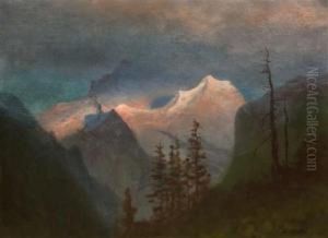 Landscape With Mountains by Albert Bierstadt