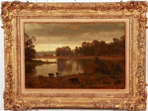 Landscape With Cattle by Albert Bierstadt