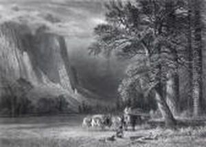 A Halt In The Yosemite Valley by Albert Bierstadt