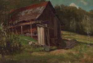 Swiss Mountain Cabin by Albert Bierstadt