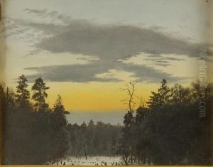 Winter Sunset by Albert Bierstadt