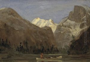 Boating Through Yosemite Valley With Half Dome In The Distance (yosemite Landscape) by Albert Bierstadt