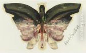 Pink Butterfly by Albert Bierstadt