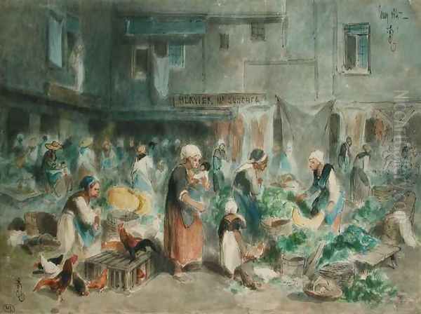 Market in the Town Square - view 1
