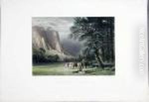 Title: The Halt In A Valley by Albert Bierstadt