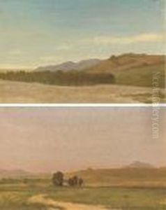 The Plains Near Fort Laramie; And Nebraska, On The Plains: A Pairof Works by Albert Bierstadt