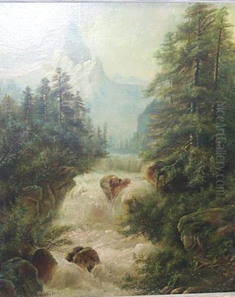 Waterfall In Full Spate - view 1
