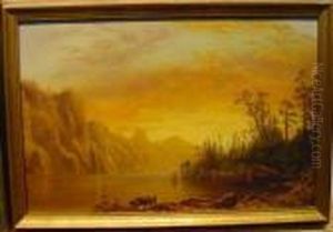 Sunset Landscape by Albert Bierstadt