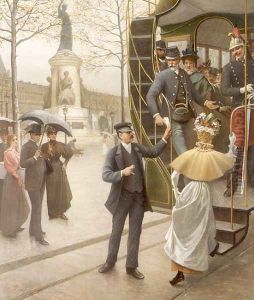 Catching the Trolley by Charles Borromee Antoine Houry