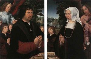 Portraits of Lieven van Pottelsberghe and his Wife by Gerard Horenbout