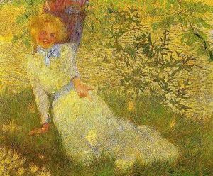 Young Girl by a Stream