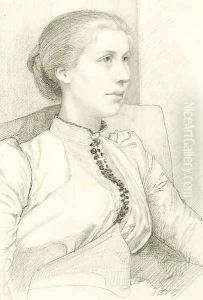 Portrait of Nellie Lindsay, half-length by George Howard
