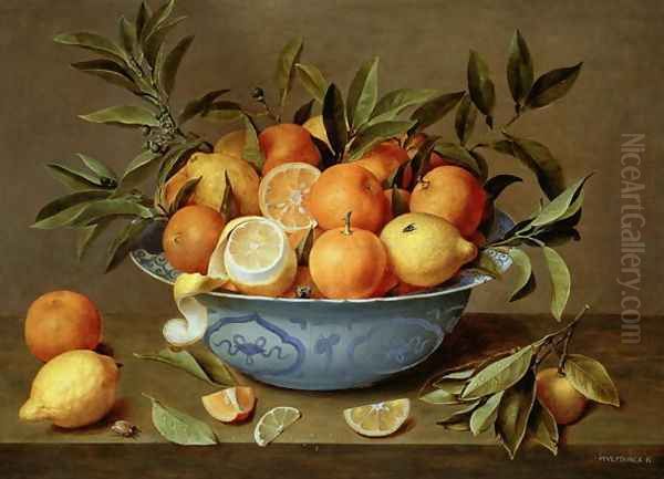Still Life with Oranges and Lemons in a Wan Li Porcelain Dish - view 1