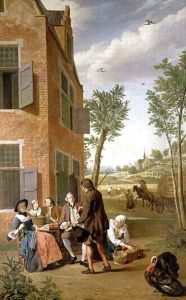 Figures in a Landscape by Jan Jozef, the Younger Horemans