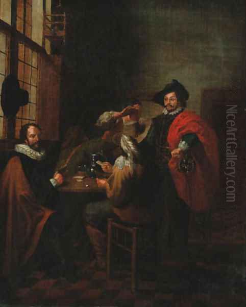 A dispute at cards - view 1