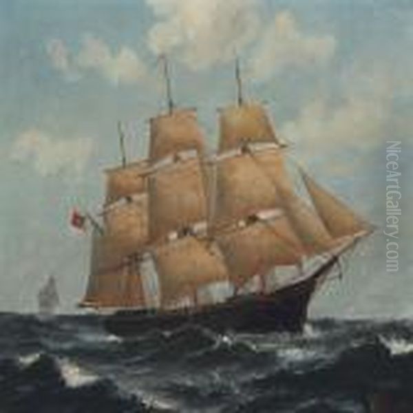 An American Clipper At Full Sails - view 1