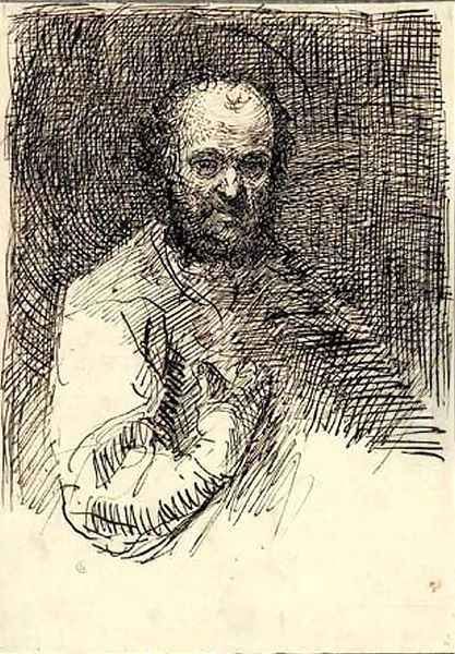 A bearded saint, bust-length - view 1