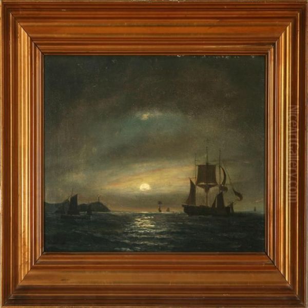 Seascape In Moonlight - view 1