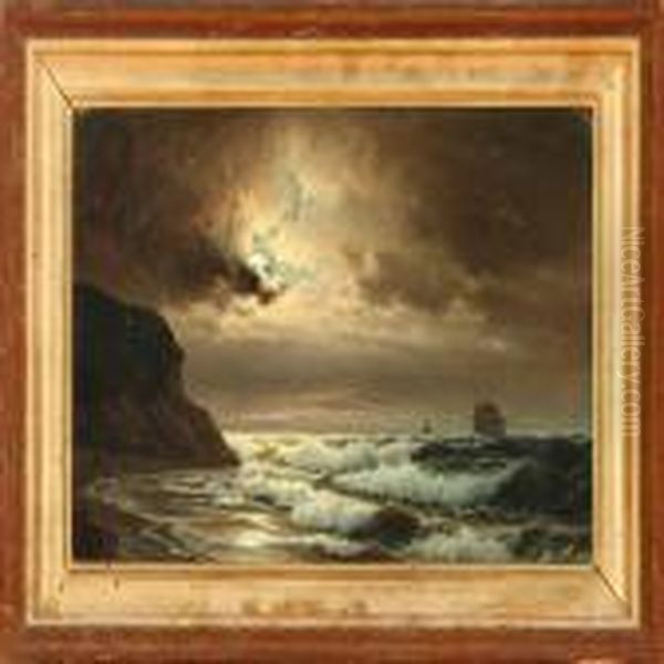 Coastal Scene Inmoonlight - view 1