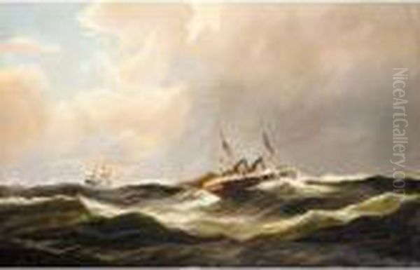 A Steamer On The Open Seas - view 1