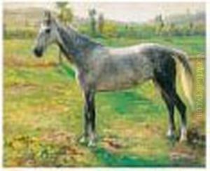 A Grey In A Landscape by Carl Ludwig Bille
