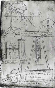 Drawings of various machines by Villard De Honnecourt