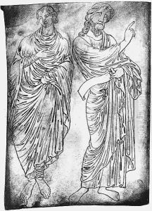 Figures of two apostles or prophets by Villard De Honnecourt