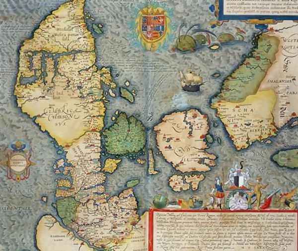 Map of Northern Europe from Civitates Orbis Terrarum - view 1