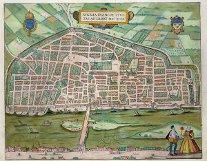 Map of Aurelia from Civitates Orbis Terrarum