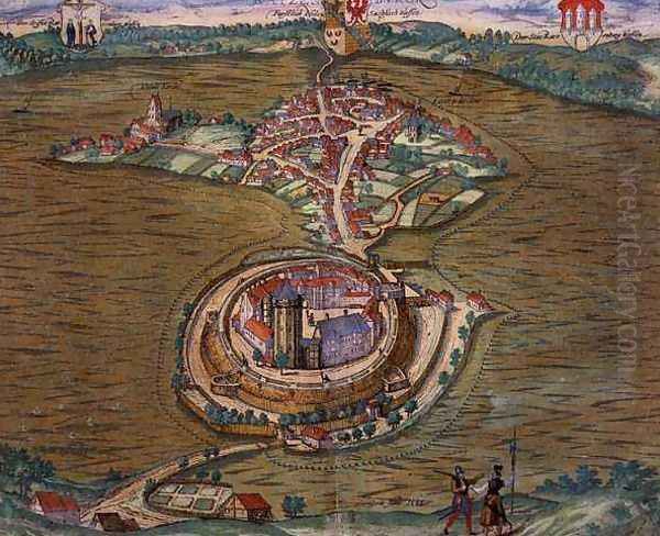 Map of Ratzeburg from Civitates Orbis Terrarum - view 1