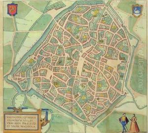 Map of Valencia from Civitates Orbis Terrarum by Joris Hoefnagel