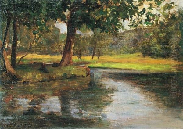 Femme Au Bord De La Riviere - view 1