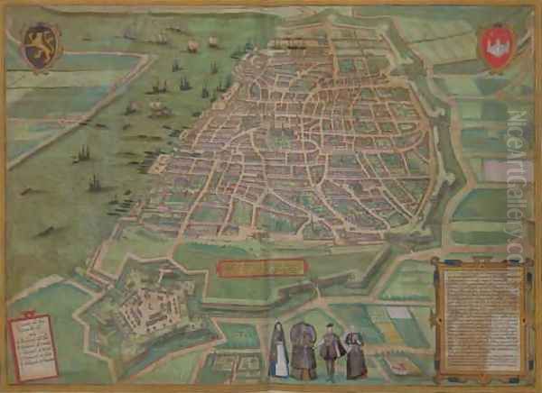 Map of Antwerp from Civitates Orbis Terrarum - view 1